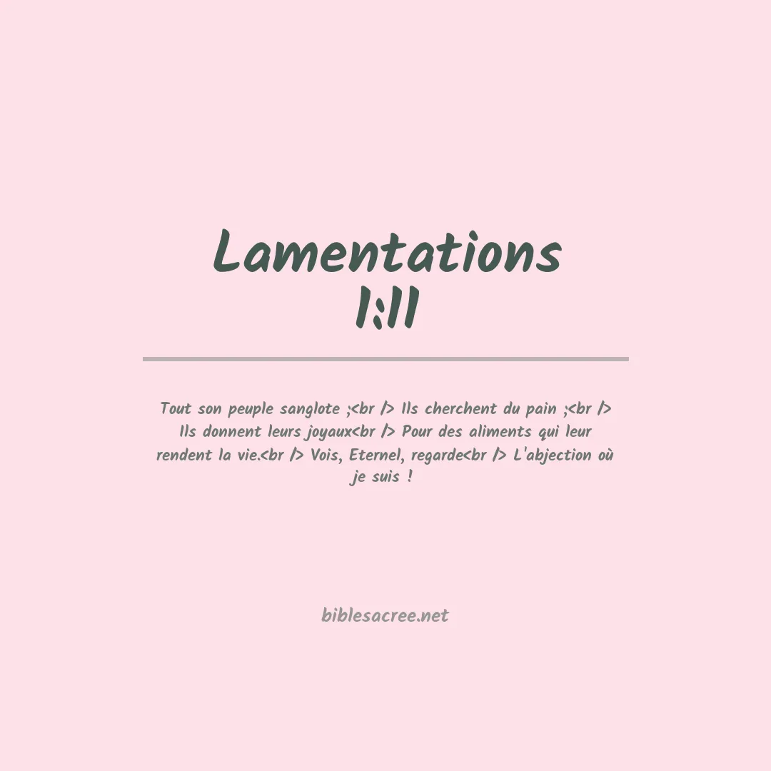 Lamentations - 1:11