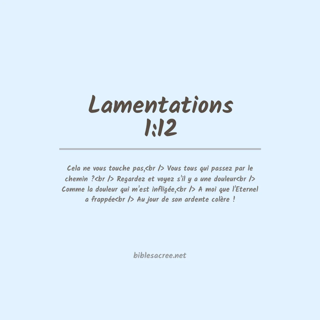 Lamentations - 1:12