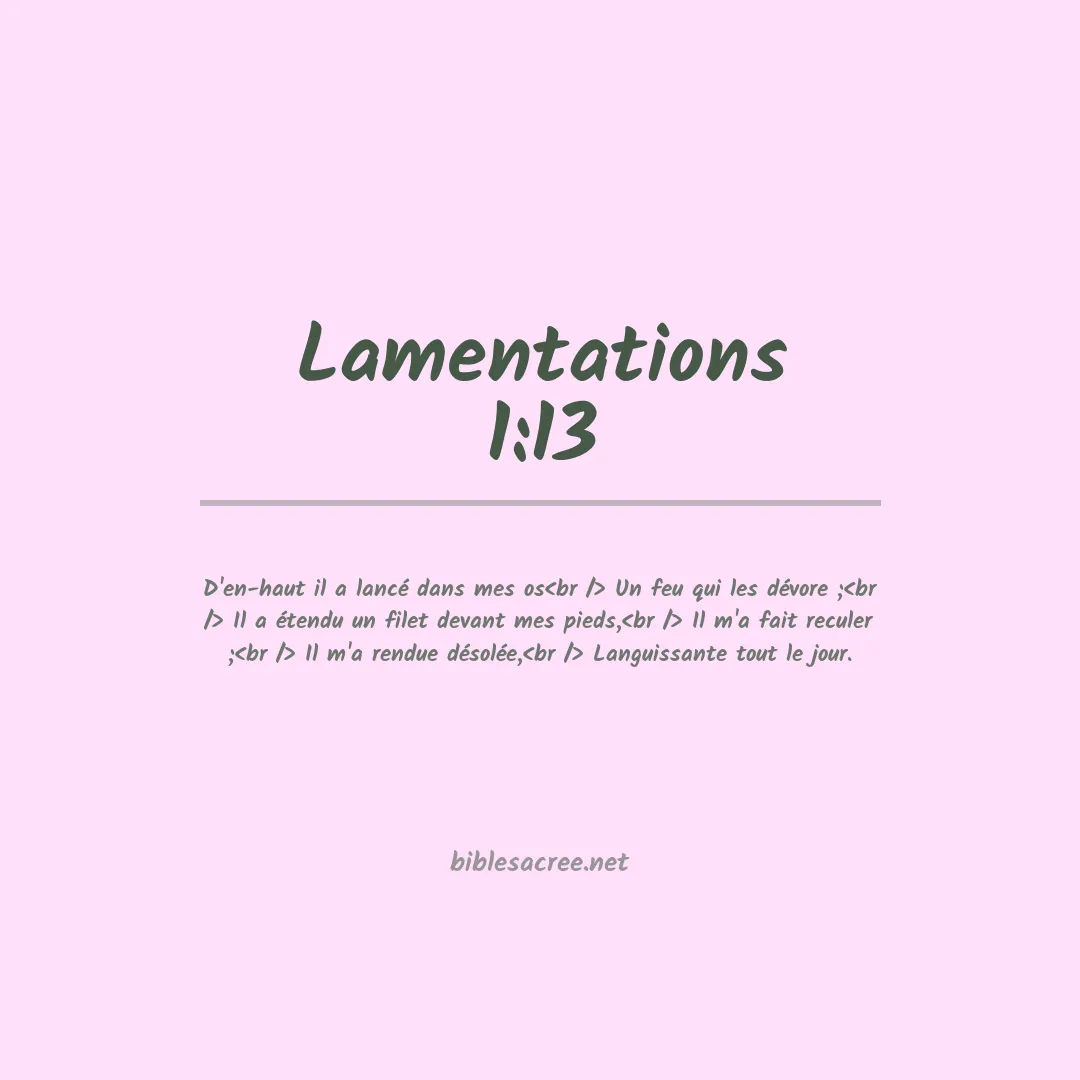 Lamentations - 1:13