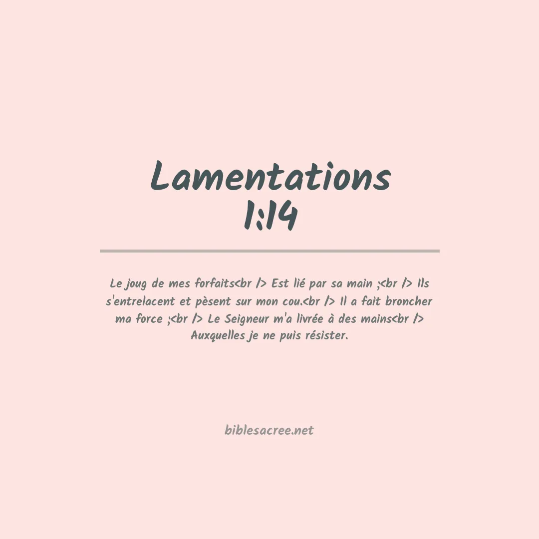 Lamentations - 1:14