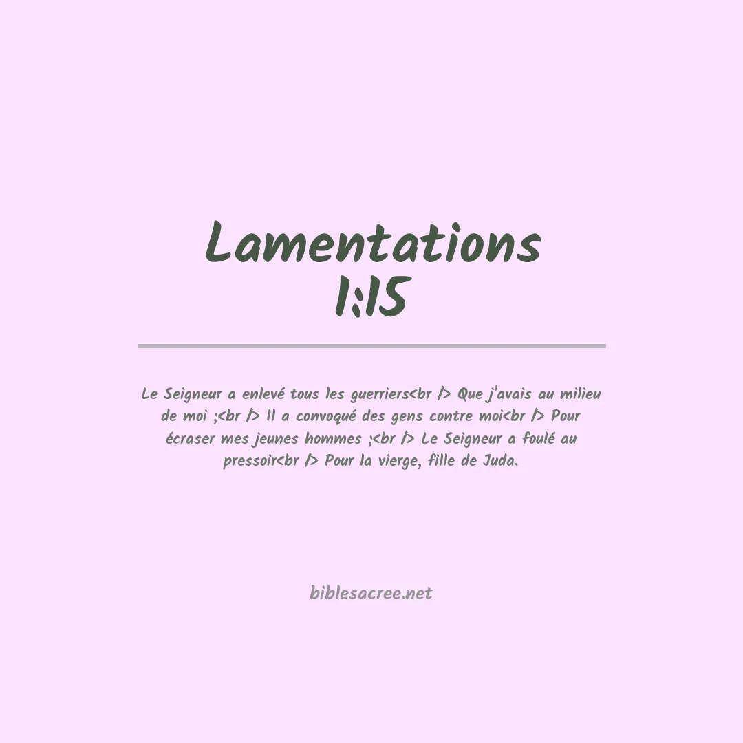 Lamentations - 1:15