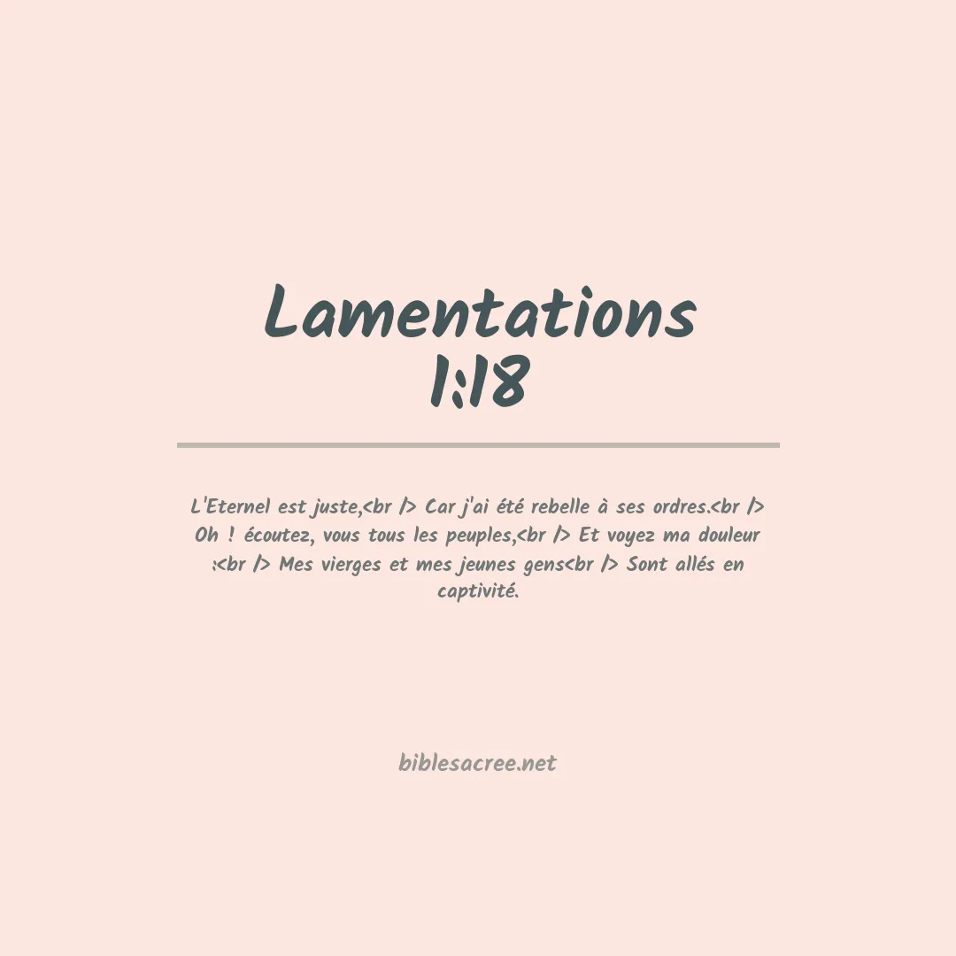 Lamentations - 1:18