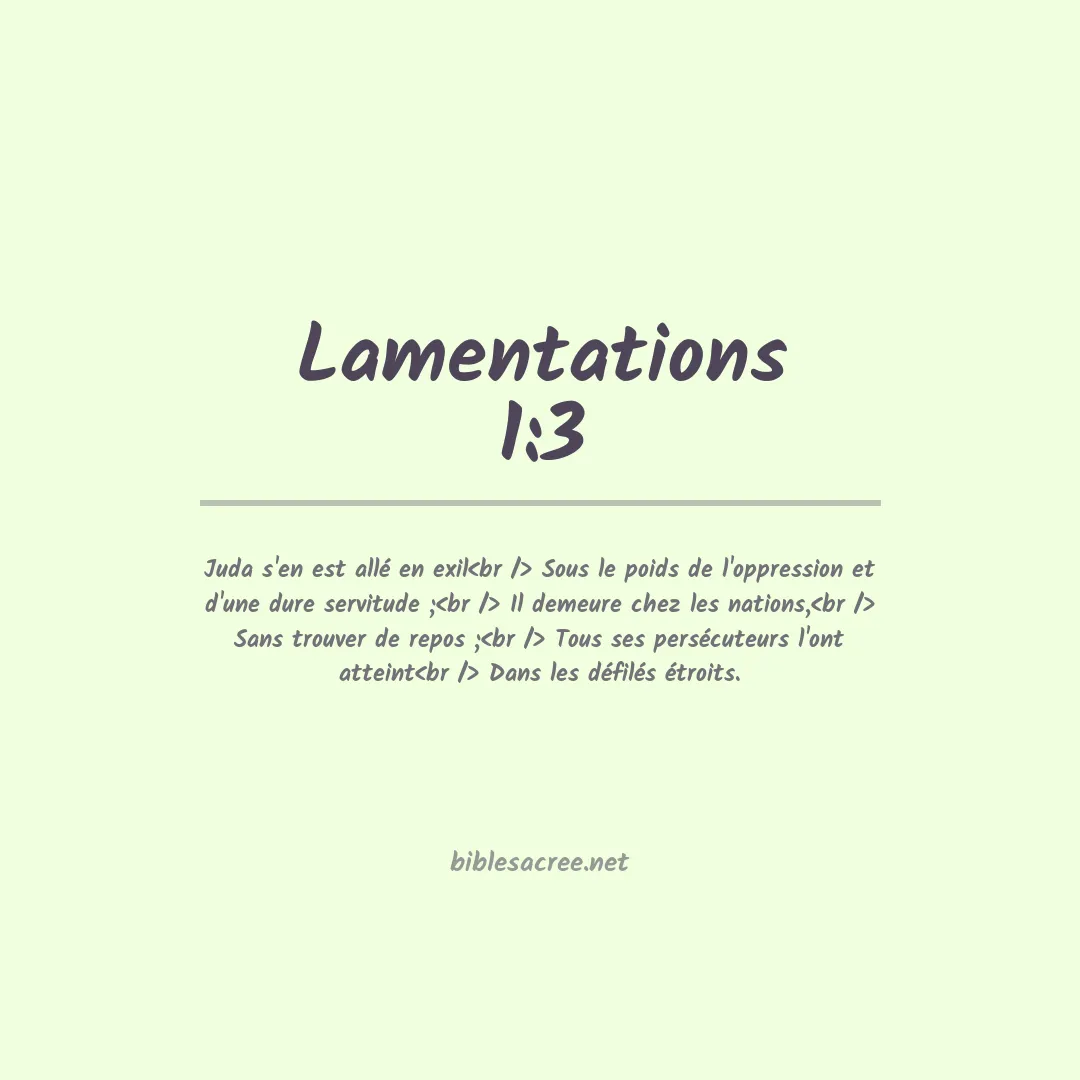 Lamentations - 1:3