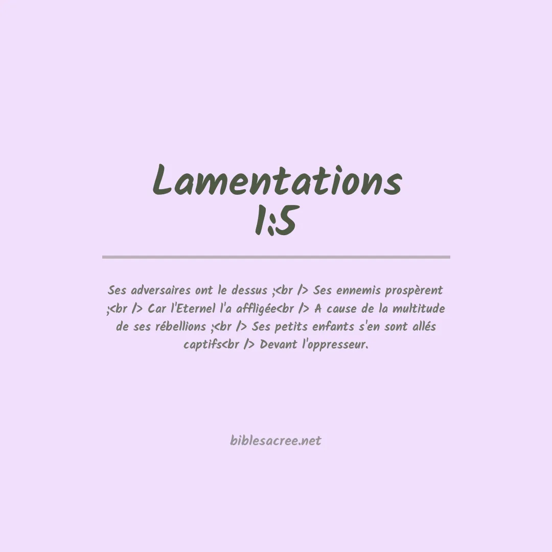 Lamentations - 1:5