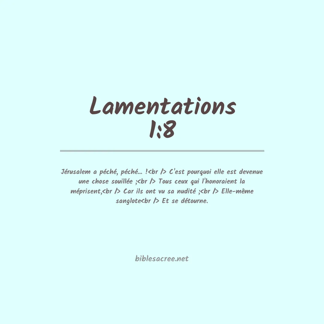 Lamentations - 1:8