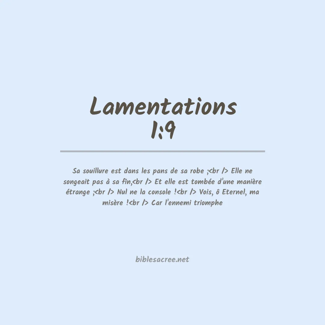 Lamentations - 1:9
