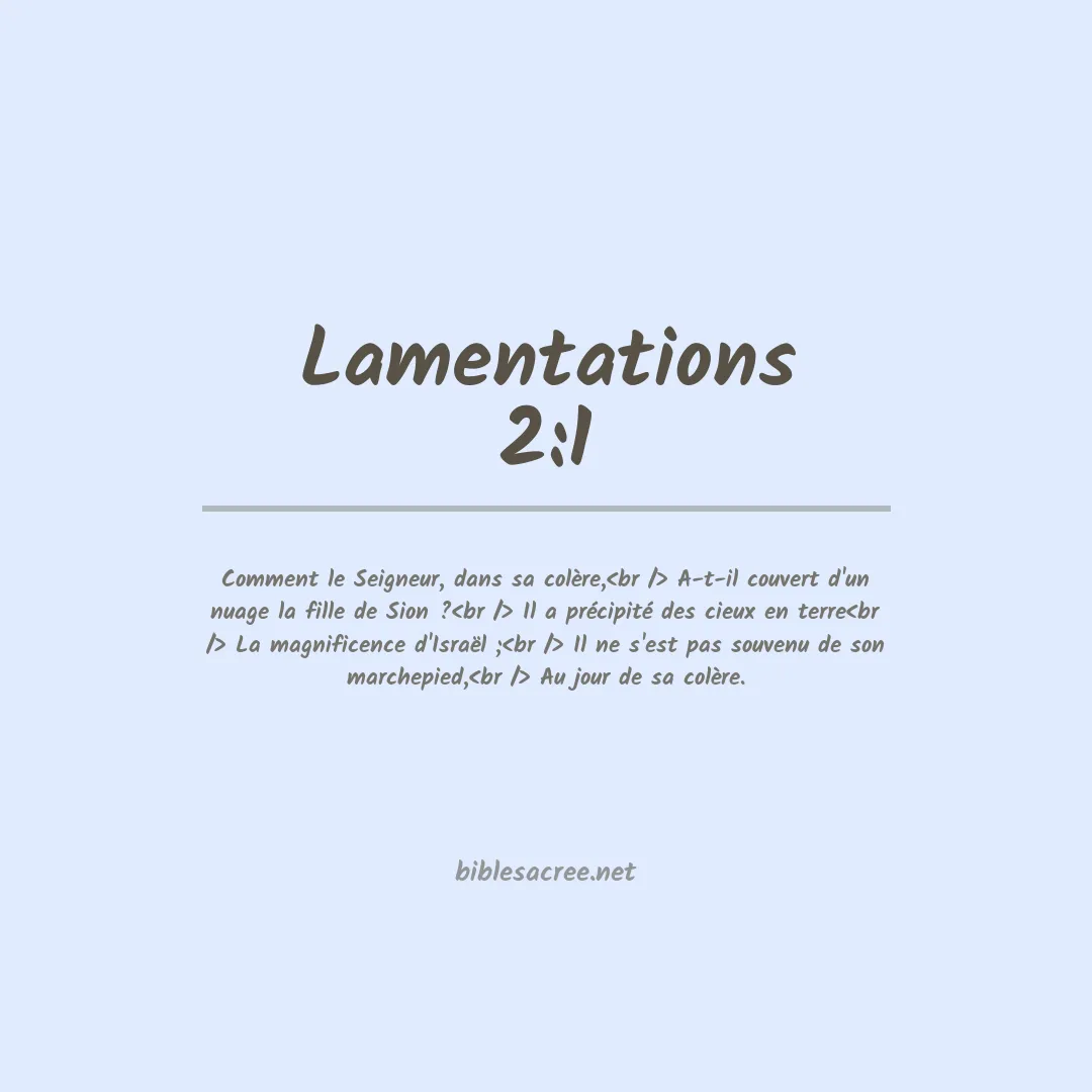 Lamentations - 2:1