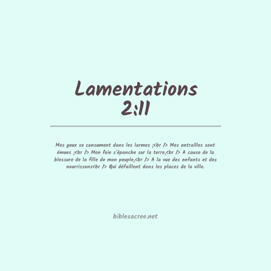 Lamentations - 2:11