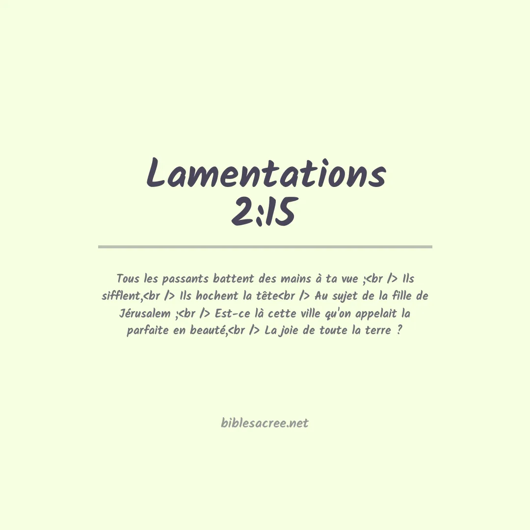 Lamentations - 2:15