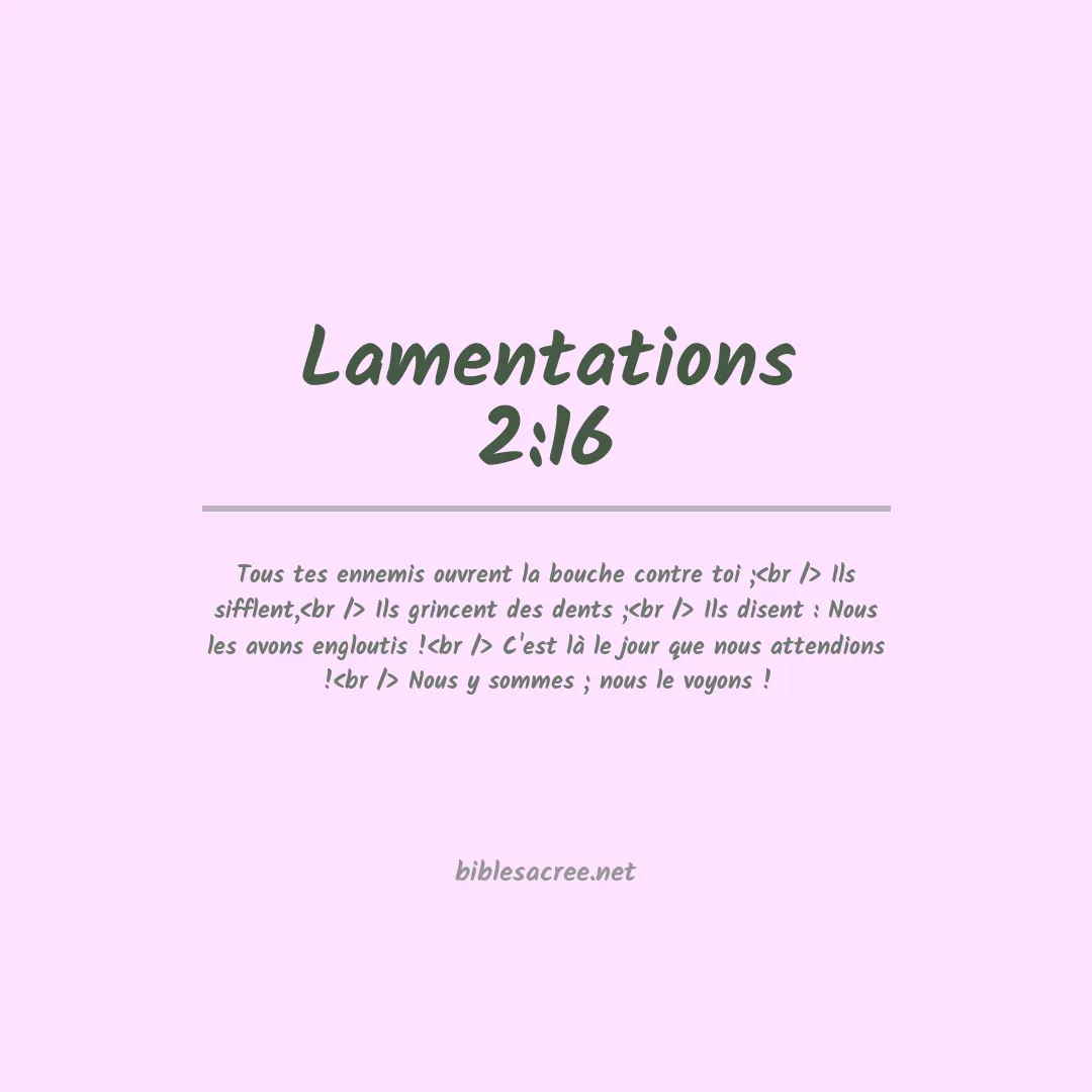Lamentations - 2:16