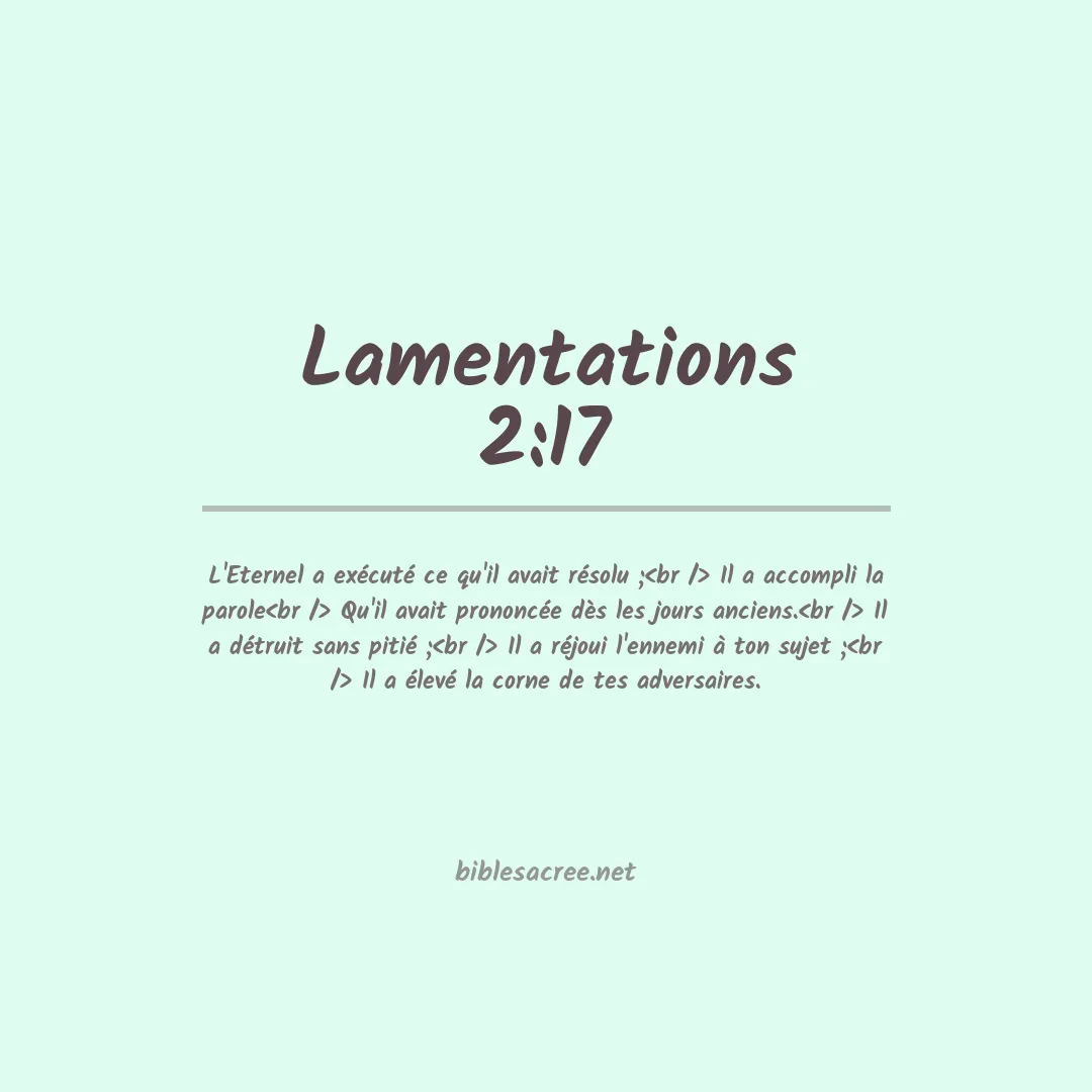 Lamentations - 2:17