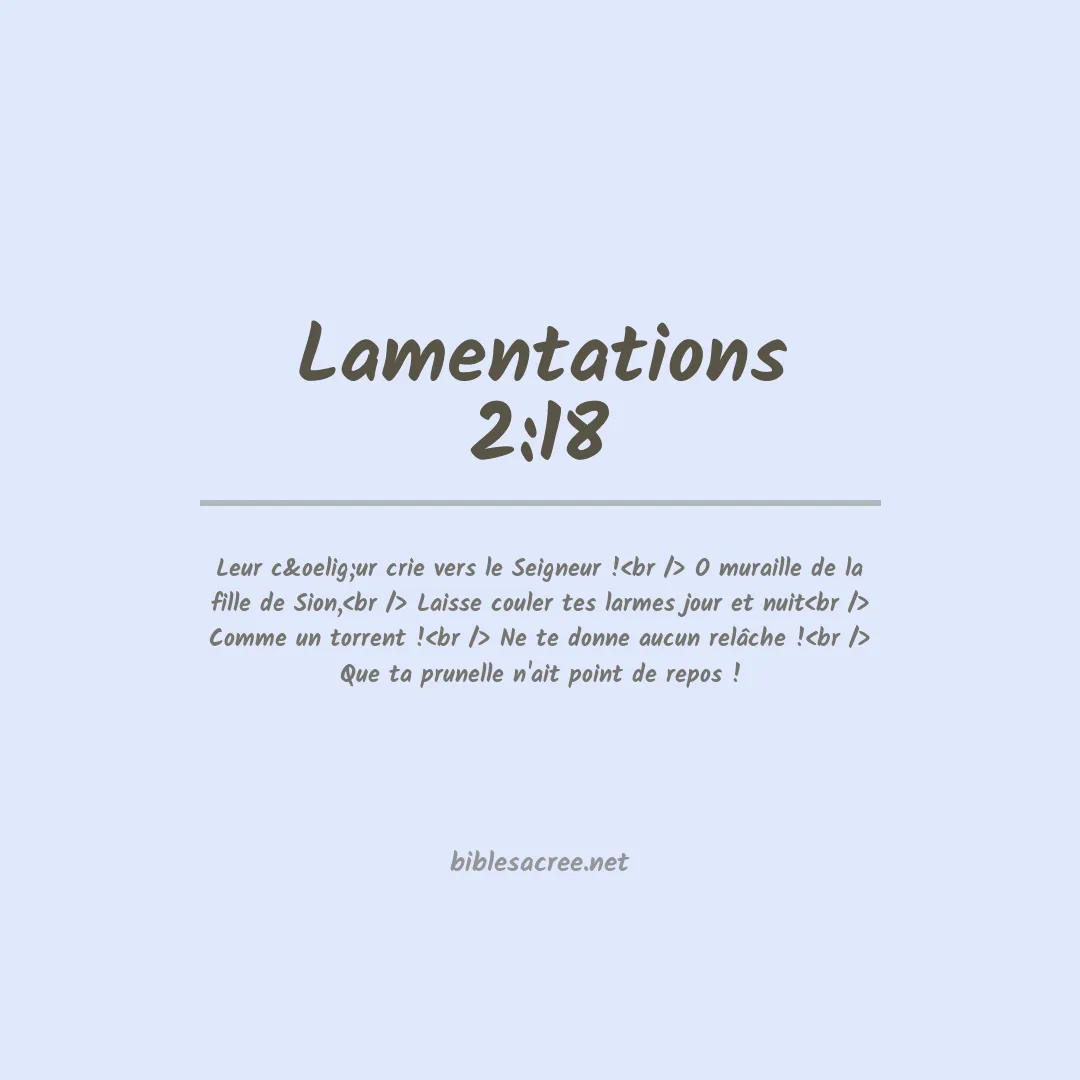 Lamentations - 2:18