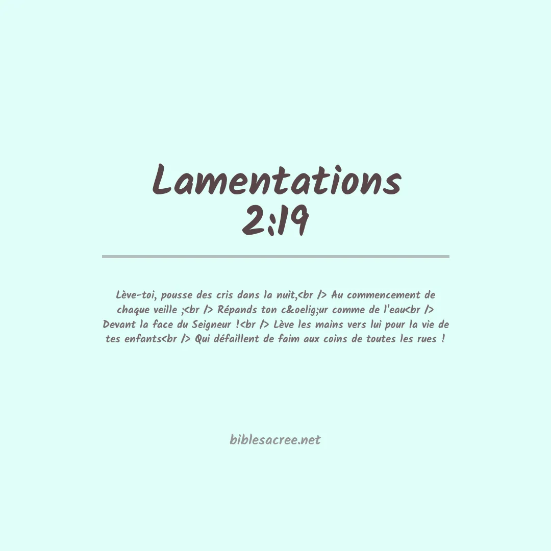 Lamentations - 2:19