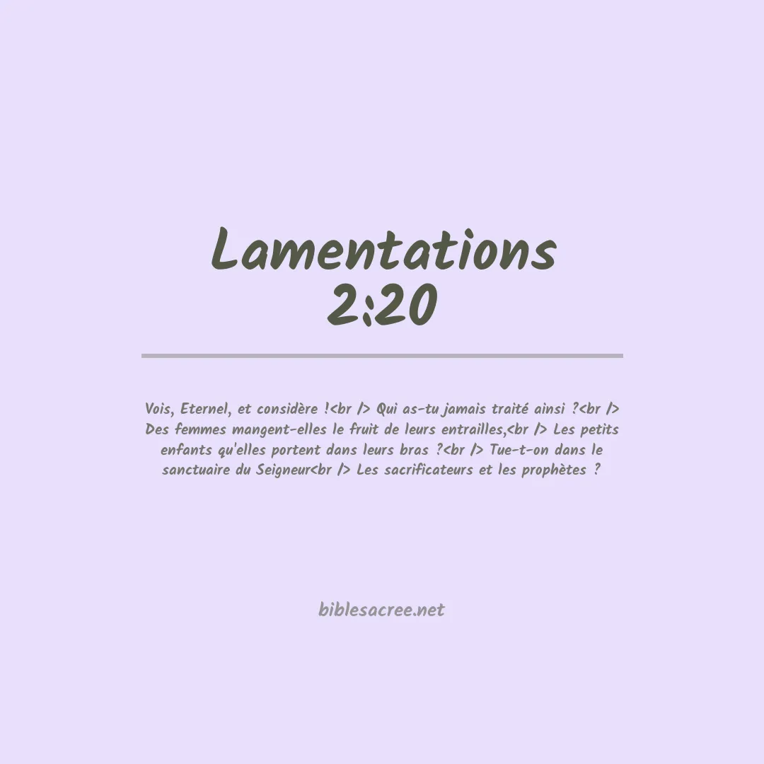 Lamentations - 2:20