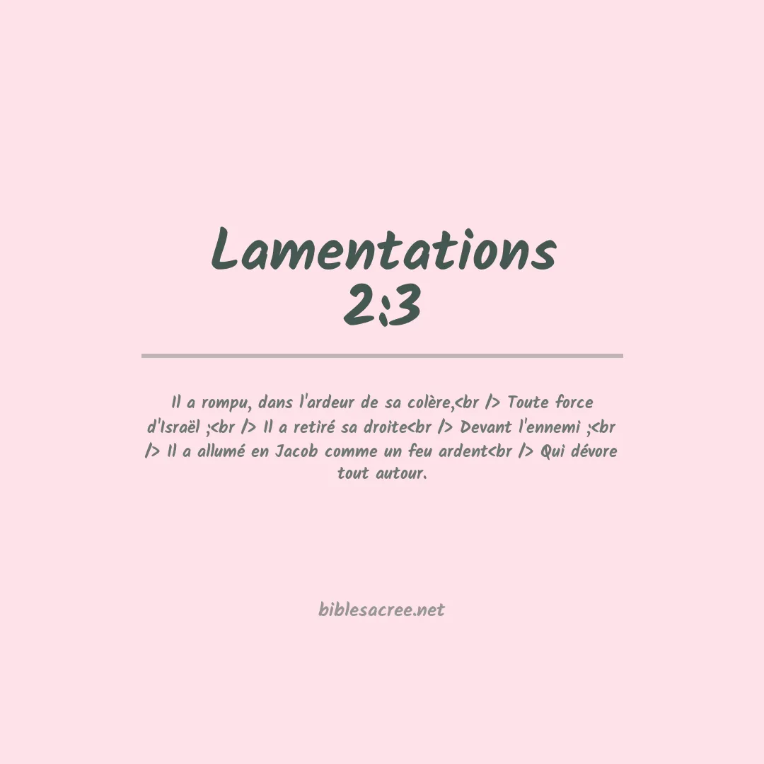Lamentations - 2:3