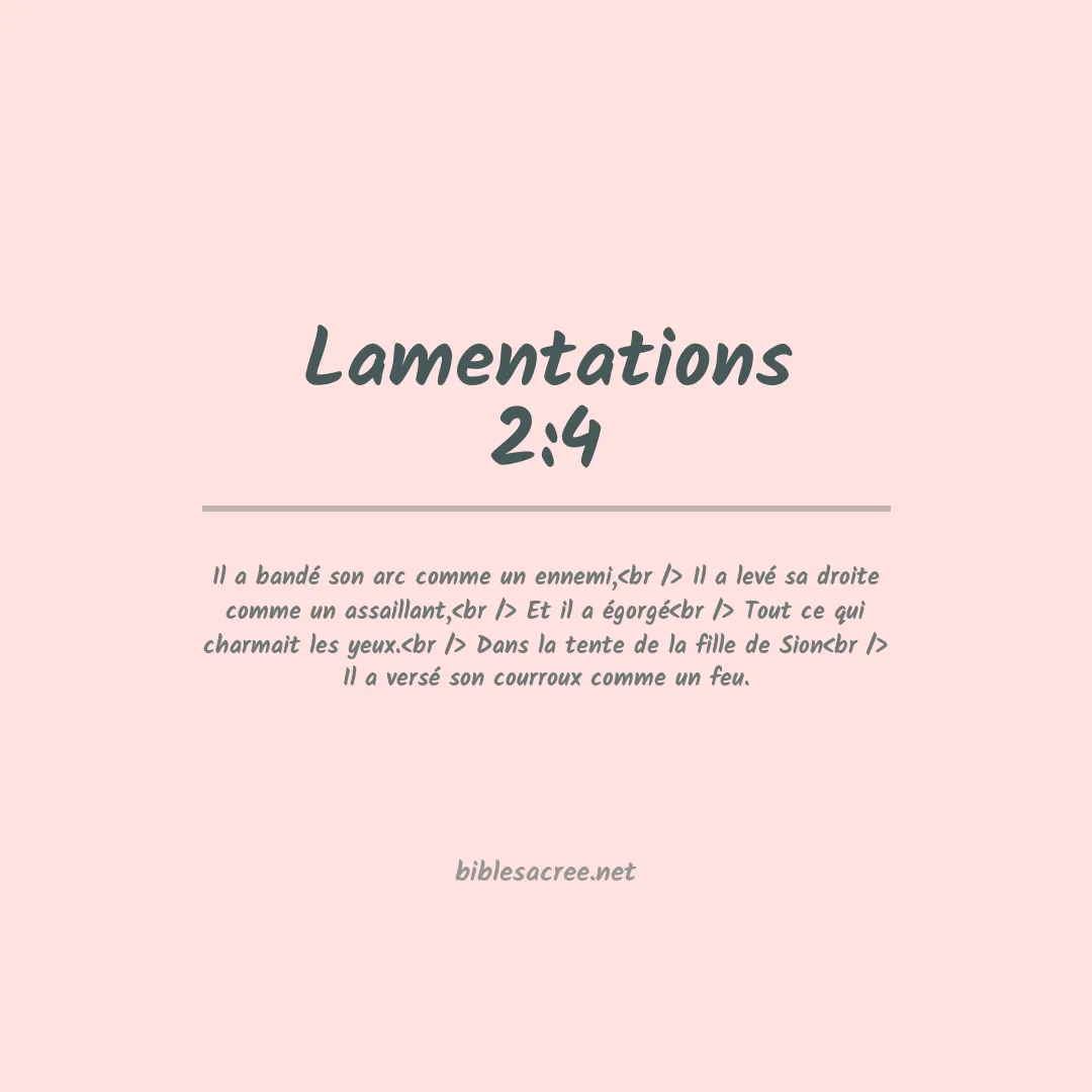 Lamentations - 2:4