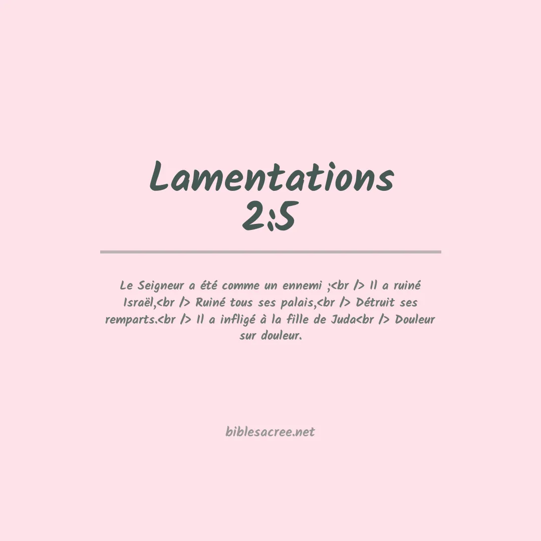 Lamentations - 2:5