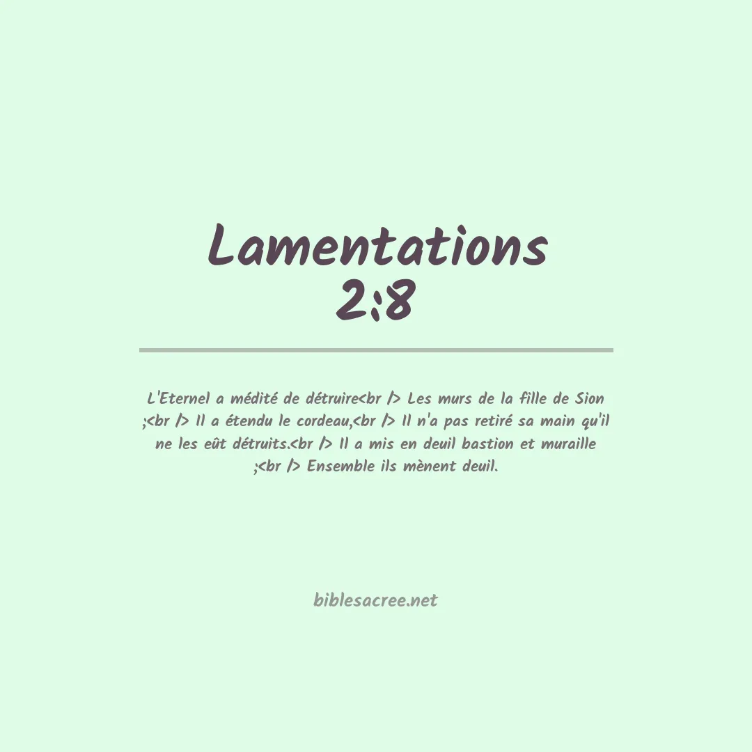 Lamentations - 2:8