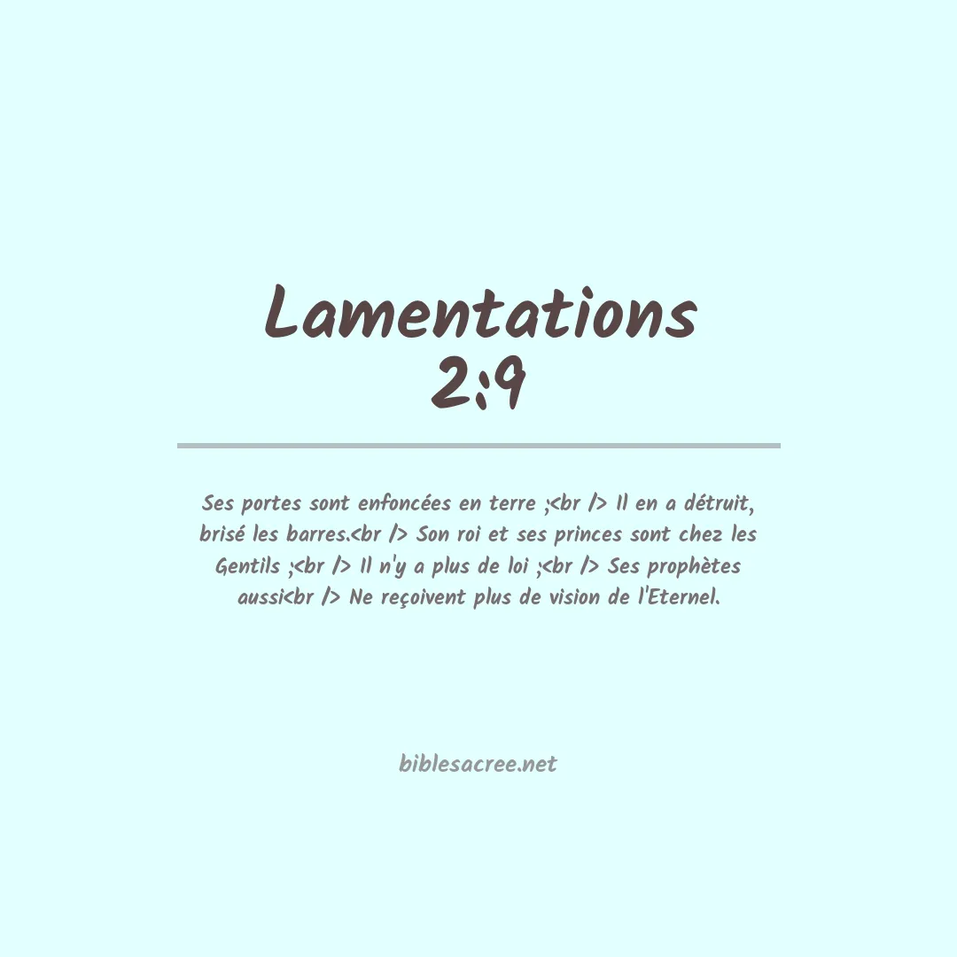 Lamentations - 2:9