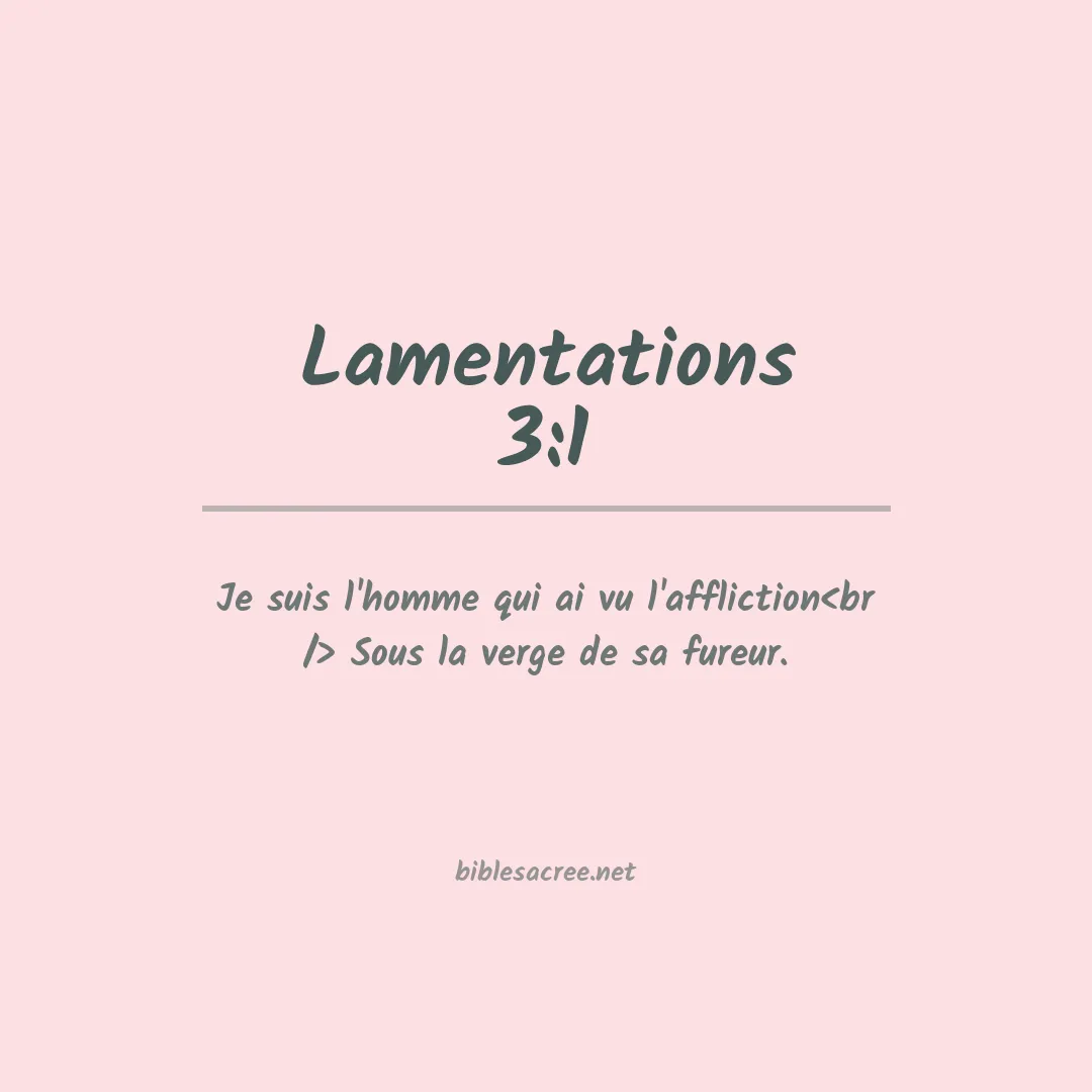 Lamentations - 3:1