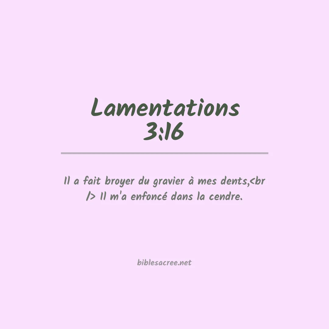 Lamentations - 3:16