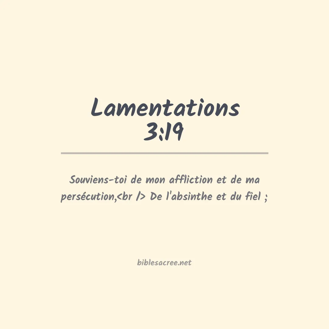 Lamentations - 3:19