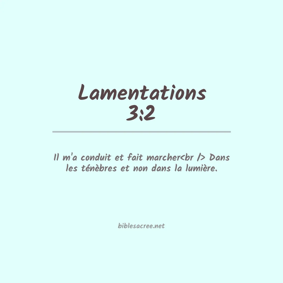 Lamentations - 3:2
