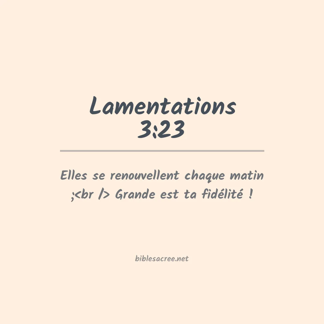 Lamentations - 3:23