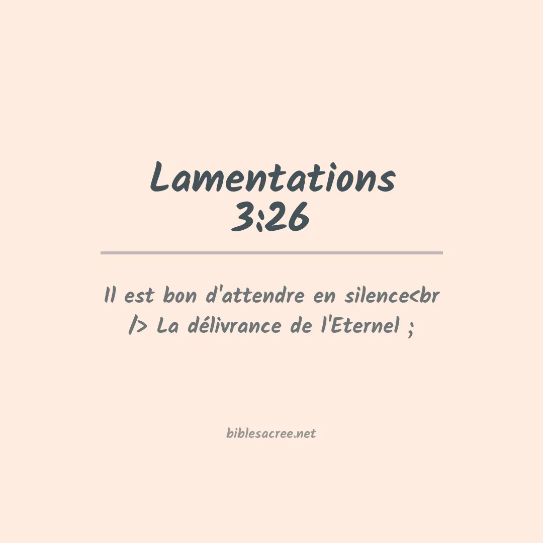 Lamentations - 3:26