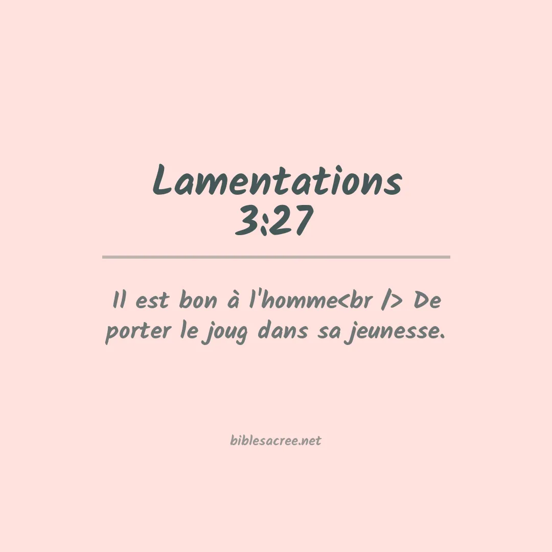 Lamentations - 3:27