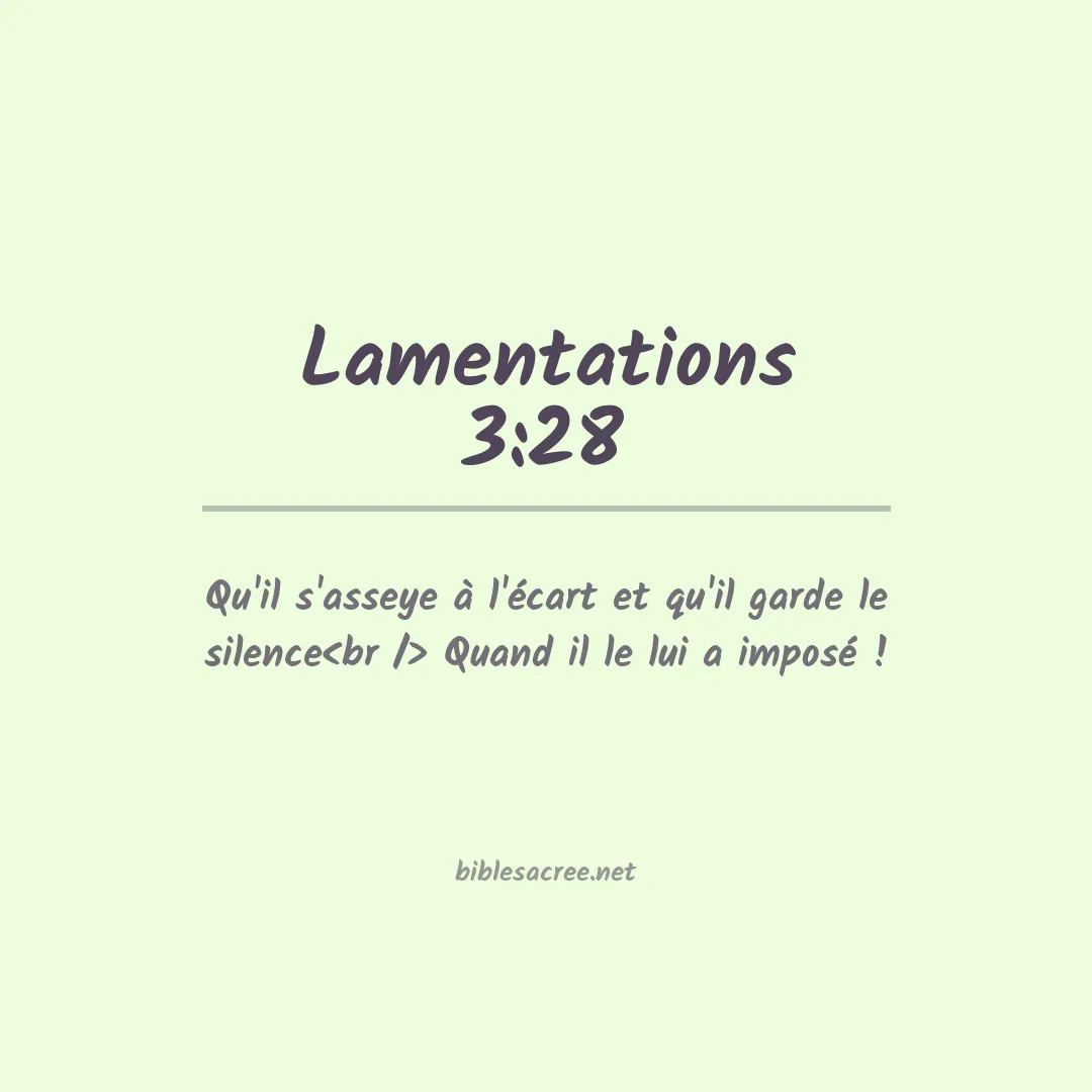 Lamentations - 3:28