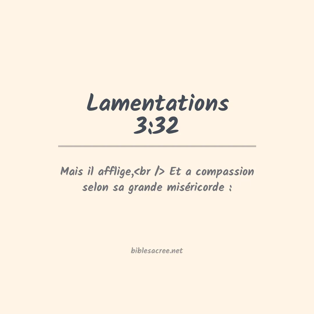 Lamentations - 3:32