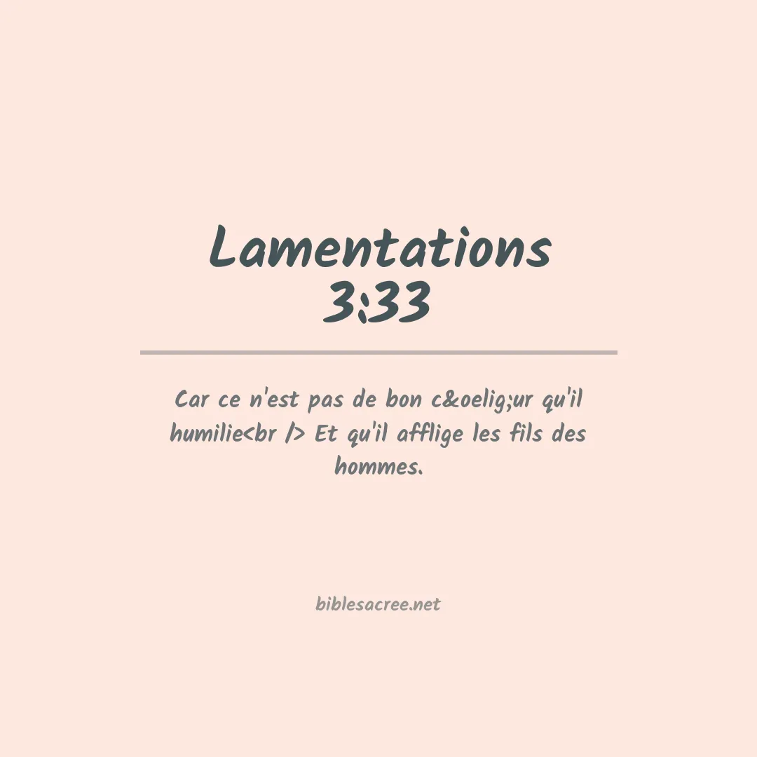Lamentations - 3:33