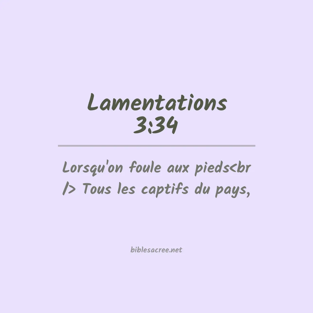 Lamentations - 3:34