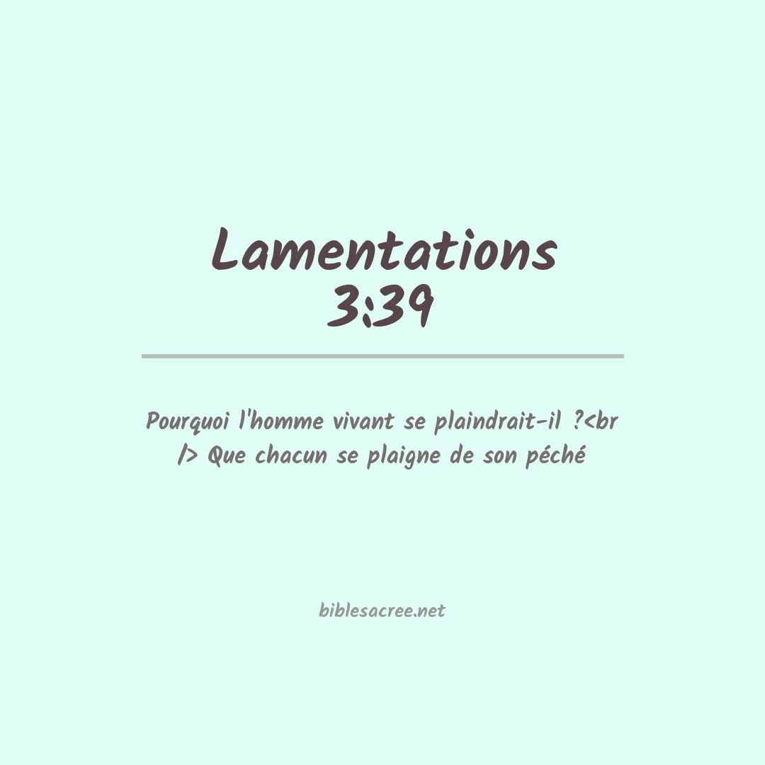 Lamentations - 3:39