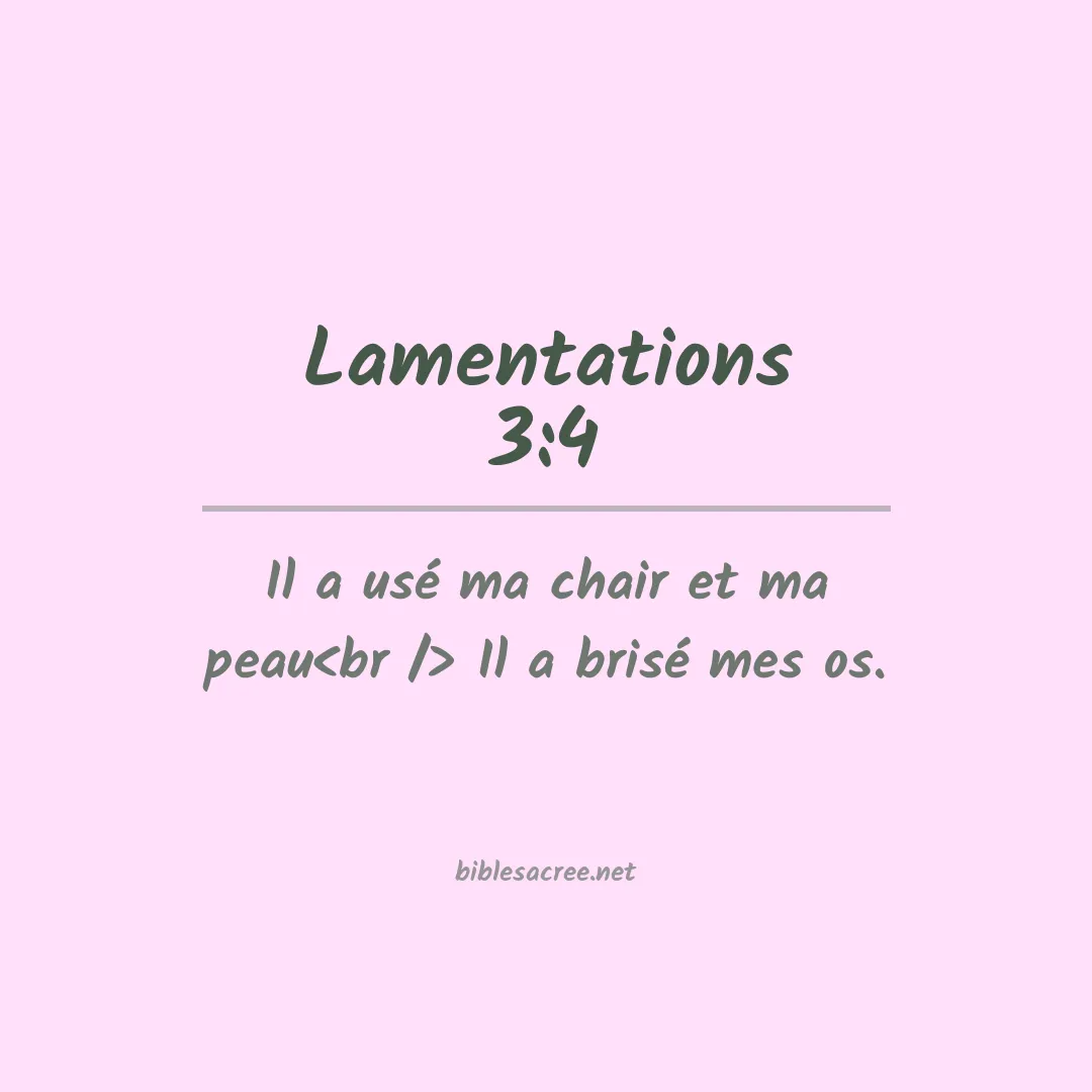 Lamentations - 3:4