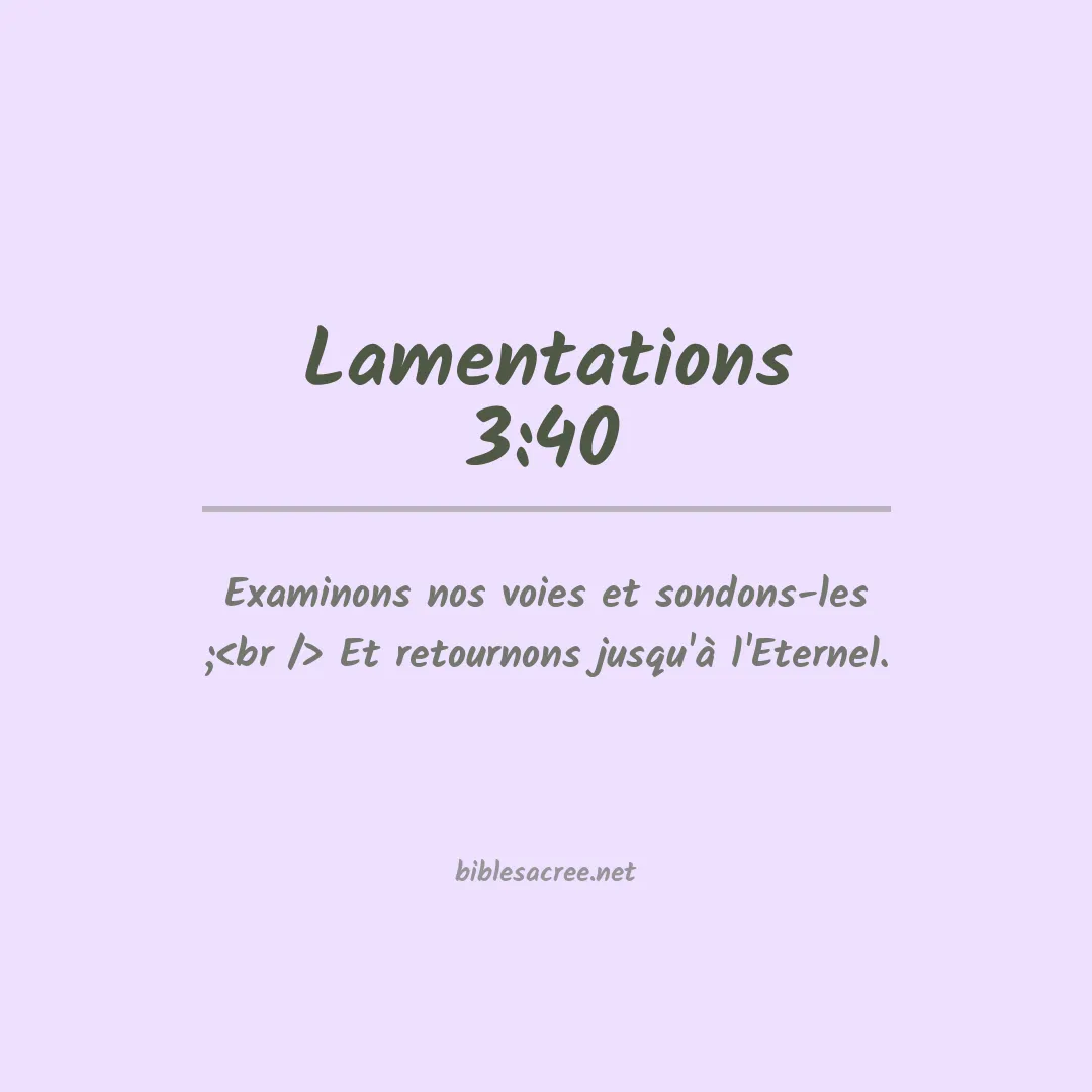 Lamentations - 3:40