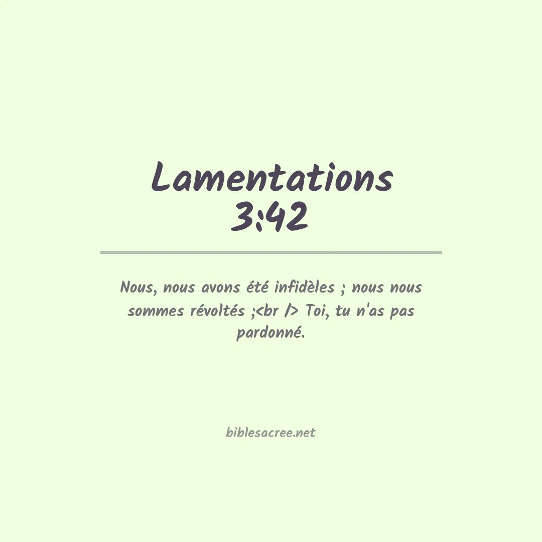 Lamentations - 3:42