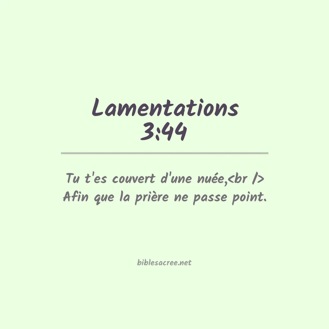 Lamentations - 3:44