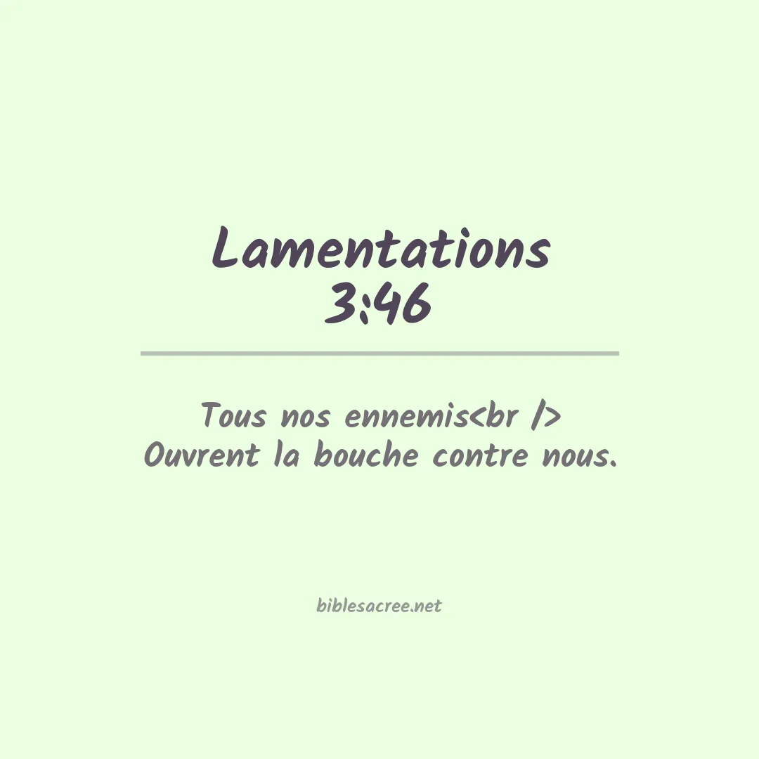 Lamentations - 3:46