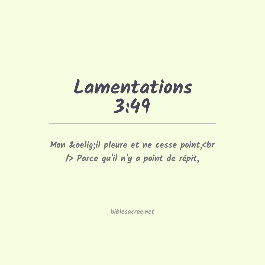 Lamentations - 3:49