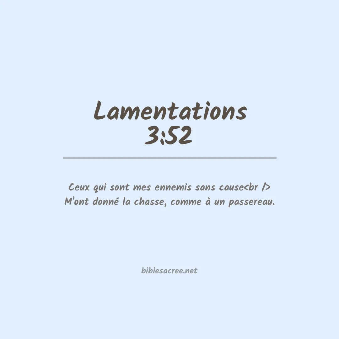 Lamentations - 3:52
