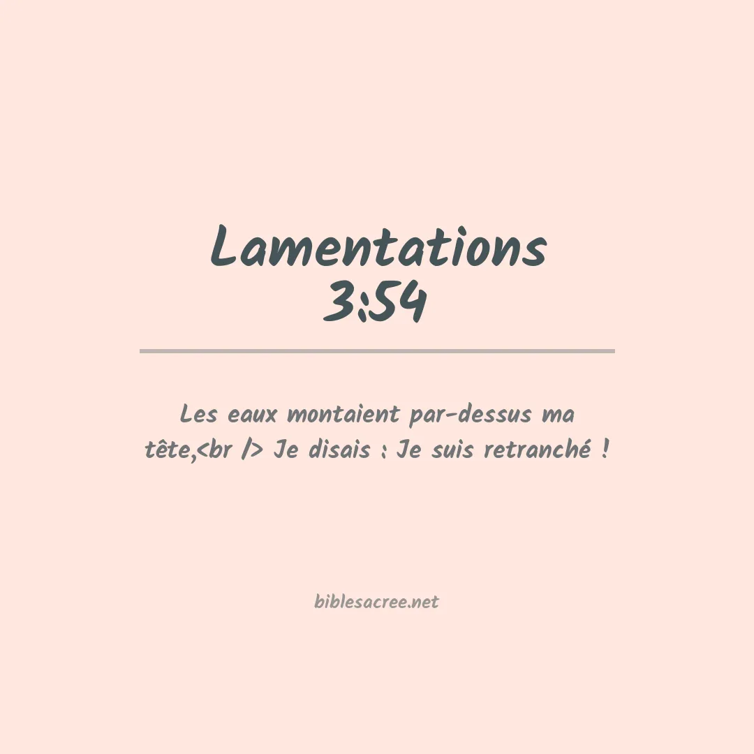 Lamentations - 3:54