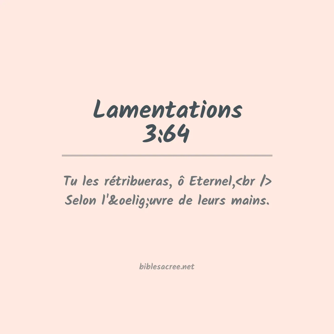 Lamentations - 3:64