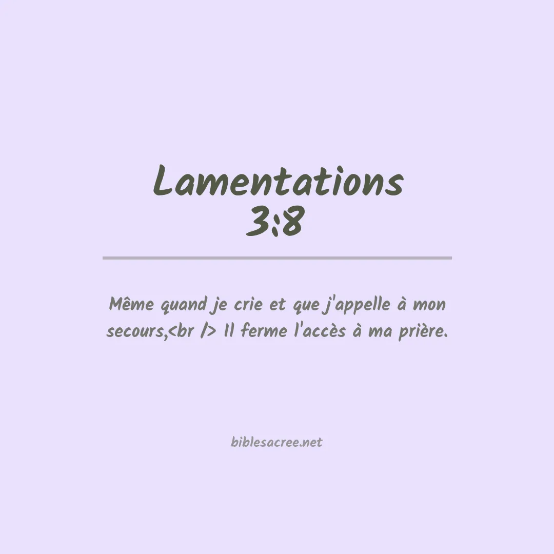 Lamentations - 3:8