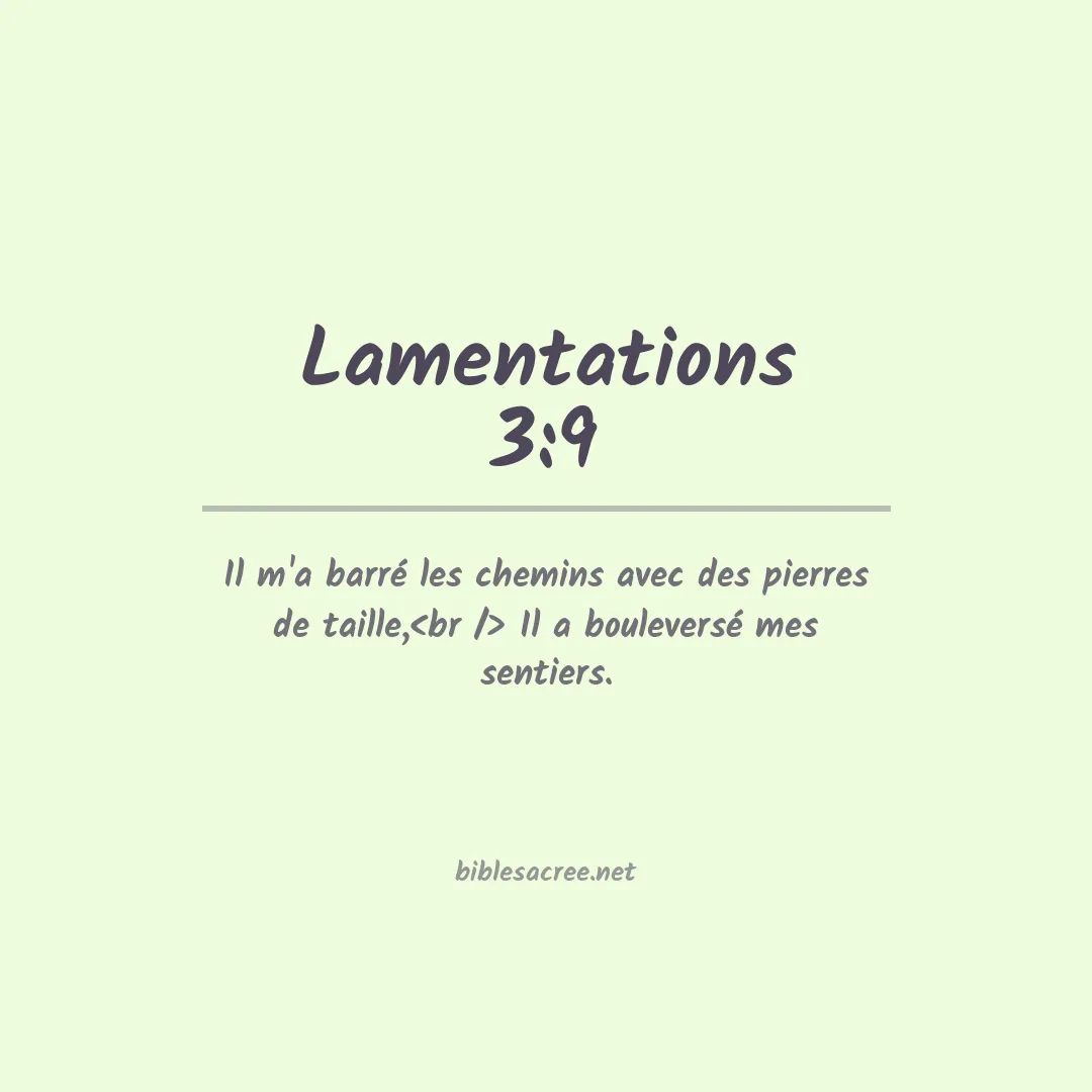 Lamentations - 3:9