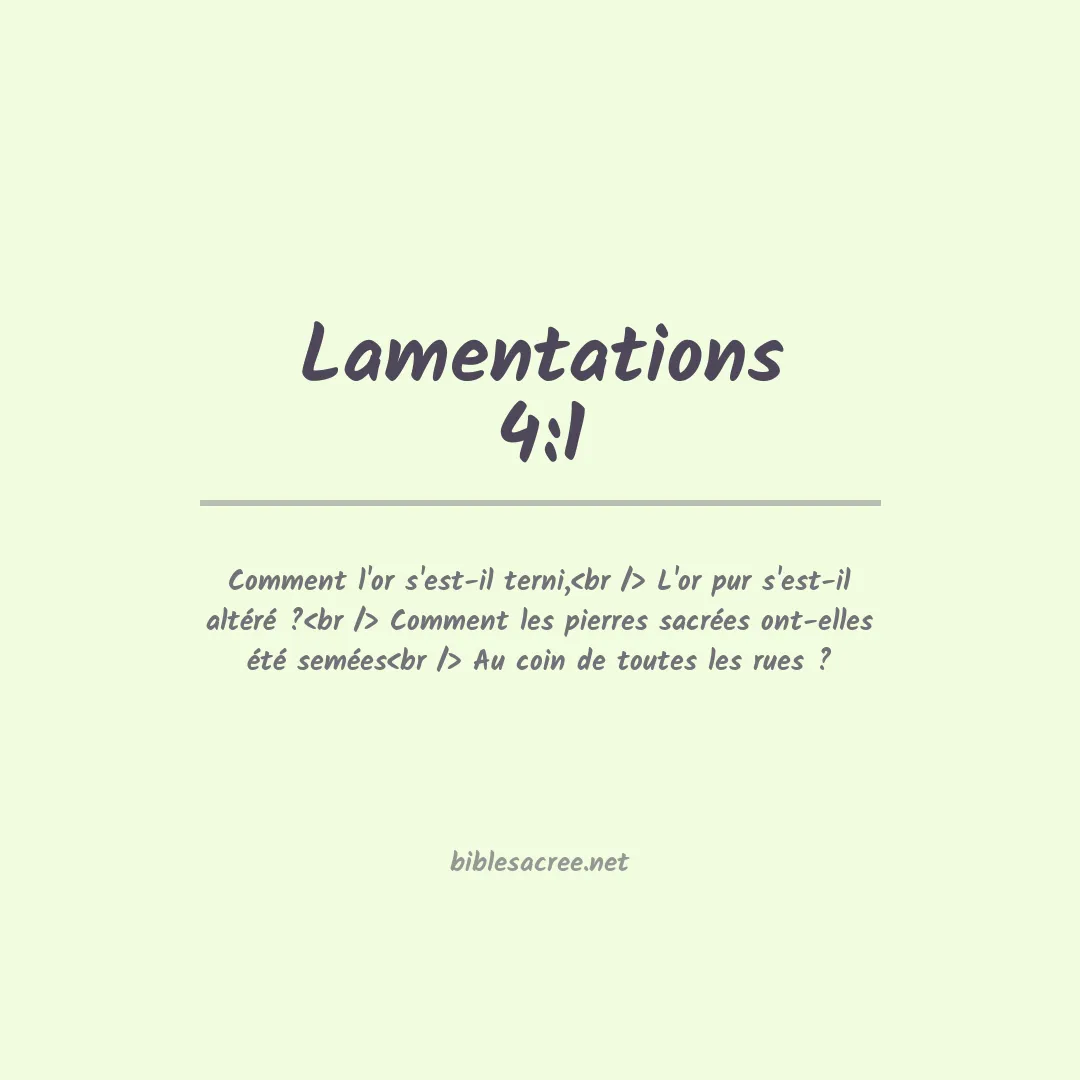 Lamentations - 4:1