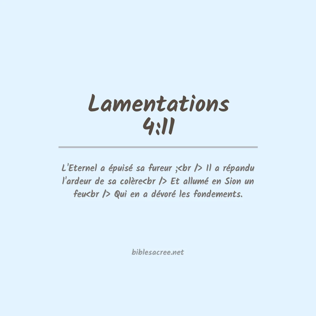 Lamentations - 4:11