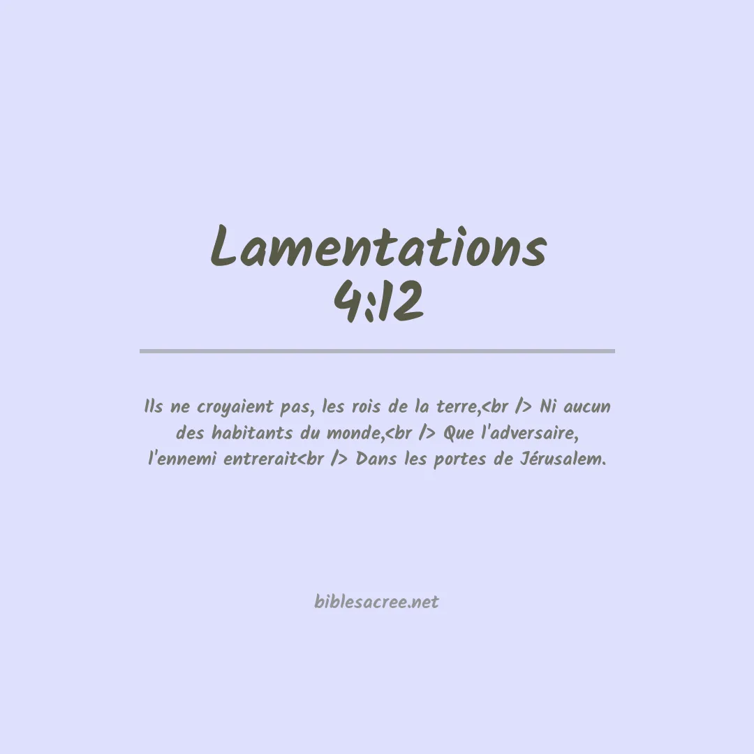 Lamentations - 4:12