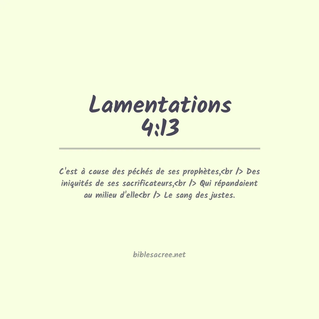 Lamentations - 4:13